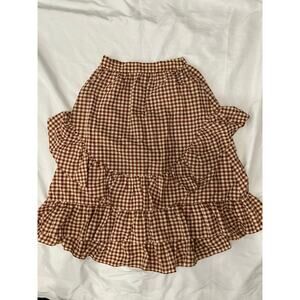 Beautiful Gingham Maxi Skirt with Pockets